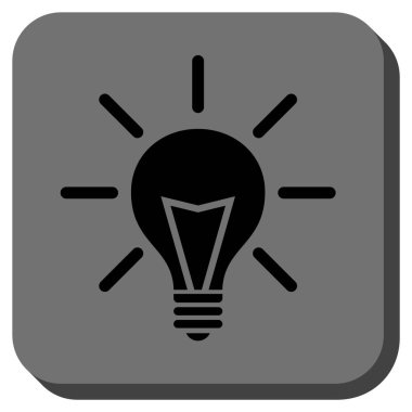 Elektrik ışık yuvarlak kare vektör simgesi