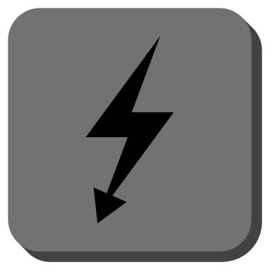 Elektrik Strike yuvarlak kare vektör simgesi