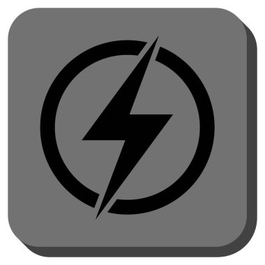 Elektrik yuvarlatılmış kare vektör simgesi