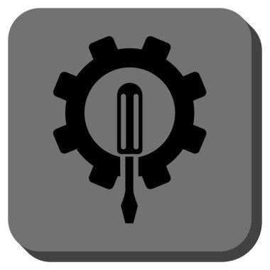 Mühendislik yuvarlatılmış kare vektör simgesi