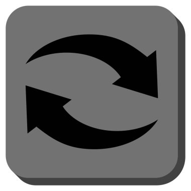 Exchange okları yuvarlak kare vektör simgesi