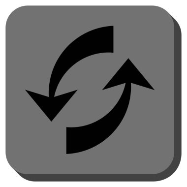 Exchange okları yuvarlak kare vektör simgesi