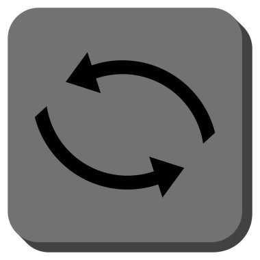 Exchange okları yuvarlak kare vektör simgesi