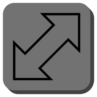 Exchange çapraz kare vektör simge yuvarlak