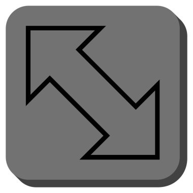 Exchange çapraz kare vektör simge yuvarlak