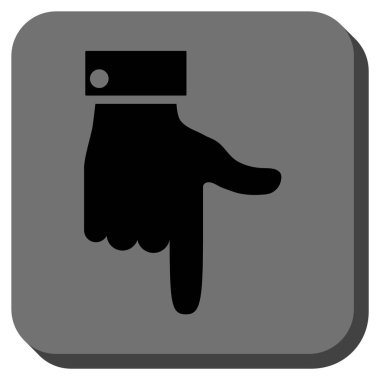 Yuvarlatılmış Kare vektör simgesi aşağı el işaretçisi