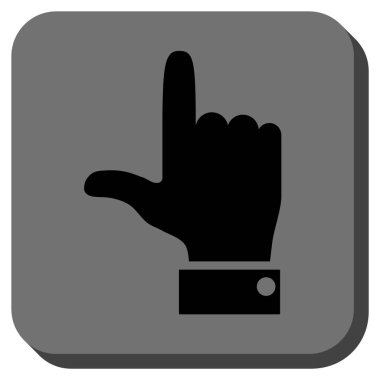 Yuvarlatılmış Kare vektör simge kadar el işaretçisi