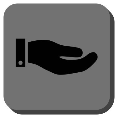 El yuvarlatılmış kare vektör simgesi