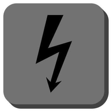 Yüksek gerilim yuvarlak kare vektör simgesi