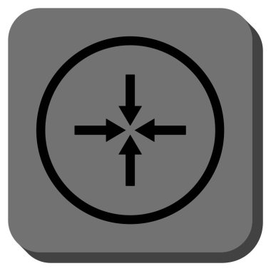 Etkisi okları yuvarlak kare vektör simgesi