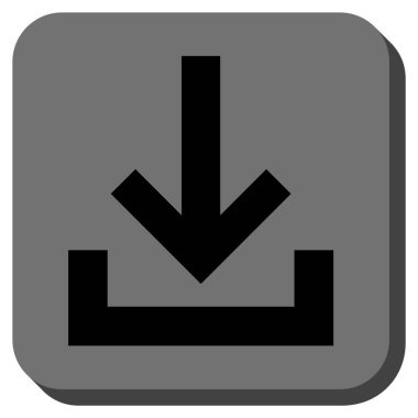 Gelen kutusu yuvarlatılmış kare vektör simgesi