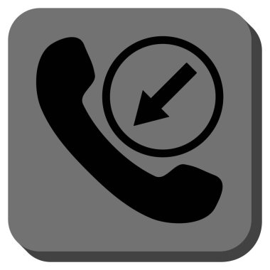 Gelen aramayı yuvarlak kare vektör simgesi