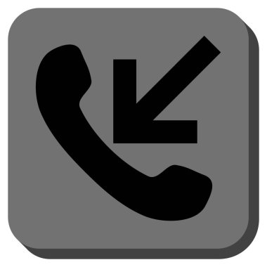 Gelen aramayı yuvarlak kare vektör simgesi