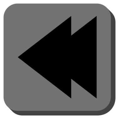 Hareket sol yuvarlak kare vektör simgesi