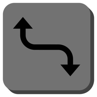 Bend ok yuvarlatılmış kare vektör simgesi karşısında