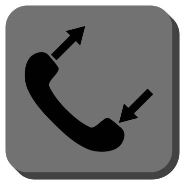 Yuvarlatılmış Kare vektör simge konuşurken telefon