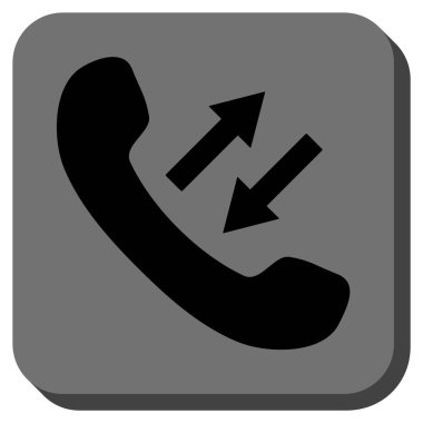 Yuvarlatılmış Kare vektör simge konuşurken telefon