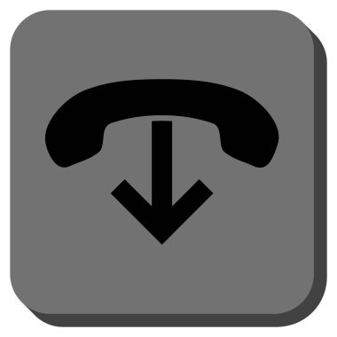 Yuvarlatılmış Kare vektör simge telefon asmak