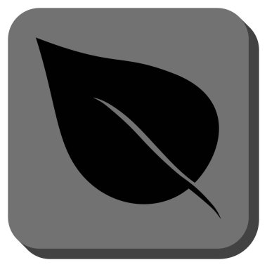 Bitki yaprak yuvarlak kare vektör simgesi