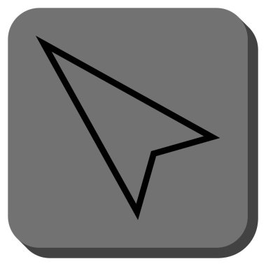 İşaretçi sol kadar kare vektör simge yuvarlak