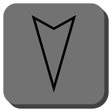 İşaretçiyi yuvarlatılmış kare vektör simgesi aşağı