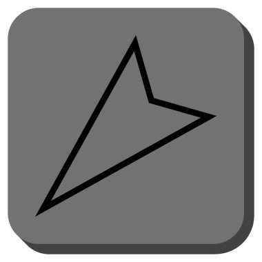 İşaretçi sol aşağı kare vektör simge yuvarlak