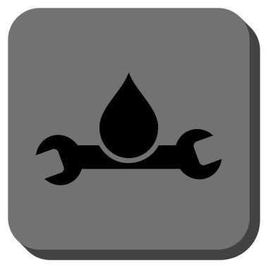 Sıhhi tesisat yuvarlak kare vektör simgesi