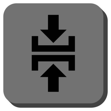 Basın düşey yöndeki kare vektör simge yuvarlak