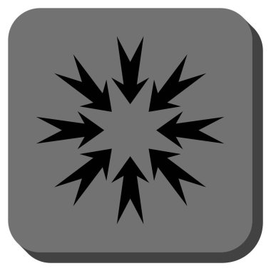 Basınç okları yuvarlak kare vektör simgesi