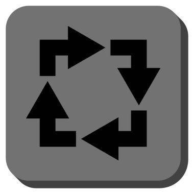 Geri dönüşüm yuvarlatılmış kare vektör simgesi