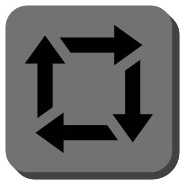 Geri dönüşüm yuvarlatılmış kare vektör simgesi