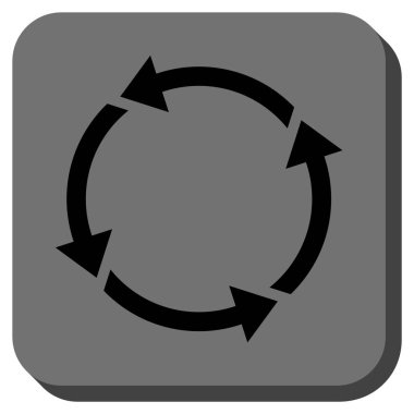 Geri dönüşüm yuvarlatılmış kare vektör simgesi