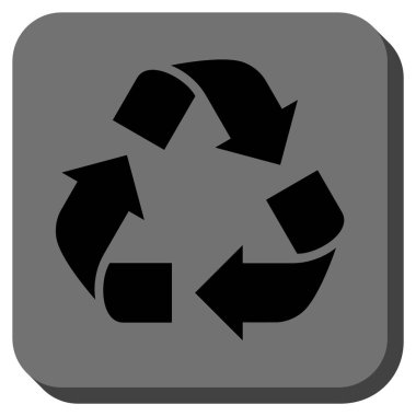 Geri dönüşüm yuvarlatılmış kare vektör simgesi