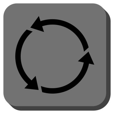 Geri dönüşüm yuvarlatılmış kare vektör simgesi