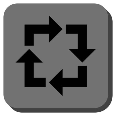 Geri dönüşüm yuvarlatılmış kare vektör simgesi