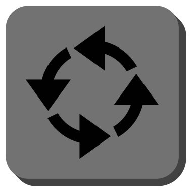 Geri dönüşüm yuvarlatılmış kare vektör simgesi