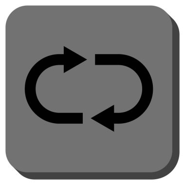 Geri dönüşüm yuvarlatılmış kare vektör simgesi