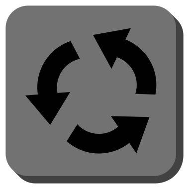 Geri dönüşüm yuvarlatılmış kare vektör simgesi