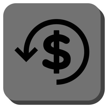 Yuvarlatılmış Kare vektör simge iade