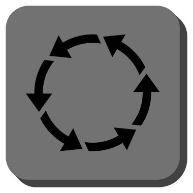 CCW yuvarlatılmış kare vektör simge döndürmek