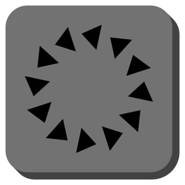 CCW yuvarlatılmış kare vektör simge döndürmek