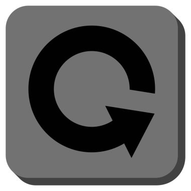 CCW yuvarlatılmış kare vektör simge döndürmek