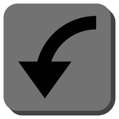 CCW yuvarlatılmış kare vektör simge döndürmek