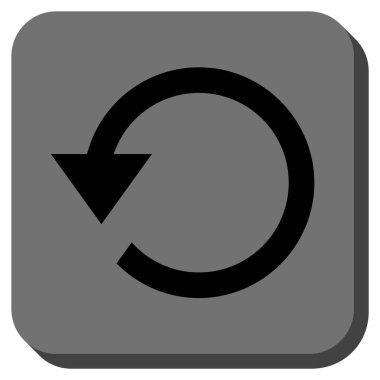 CCW yuvarlatılmış kare vektör simge döndürmek