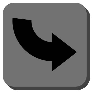 CCW yuvarlatılmış kare vektör simge döndürmek