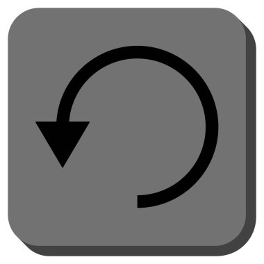 CCW yuvarlatılmış kare vektör simge döndürmek