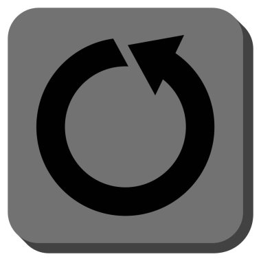 CCW yuvarlatılmış kare vektör simge döndürmek