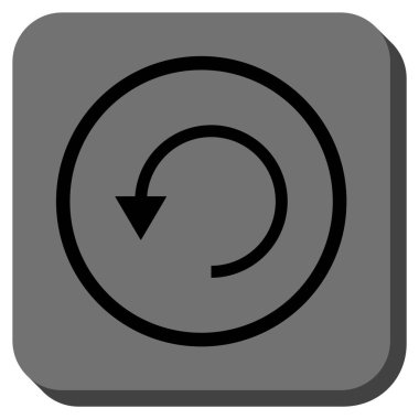 CCW yuvarlatılmış kare vektör simge döndürmek