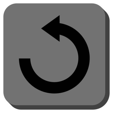 Sola Döndür yuvarlak kare vektör simgesi