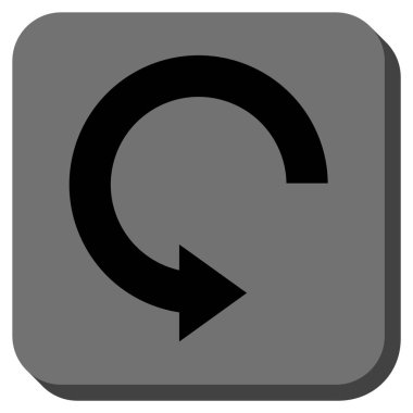 Doğru yuvarlatılmış kare vektör simge döndürmek